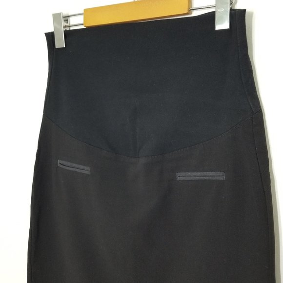 Thyme Maternity Cotton Blend Black Skirt Pregnancy Businesses Casual Size XS - Picture 2 of 7